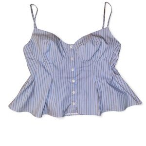 Zara Blue and White Striped Camisole